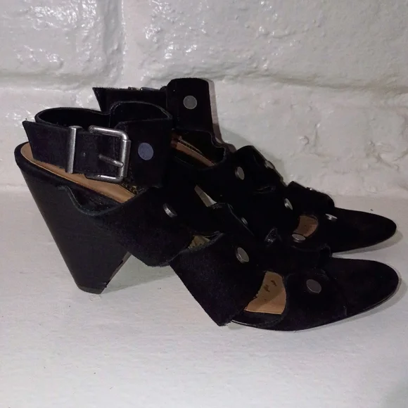 Audrey Brooke Katy Suede Studded Heels - Picture 1 of 9